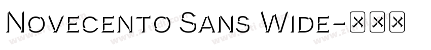 Novecento Sans Wide字体转换